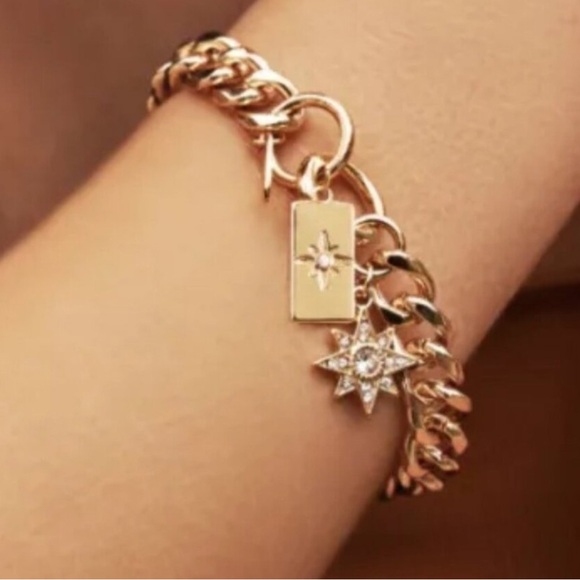 ETTIKA
Starry Charms Chain Link Bracelet Gold plated - Picture 2 of 4